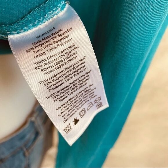 ASICS Active Sweatshirt Teal Zip Up Hooded Athletic Sweater Size M - Picture 5 of 11